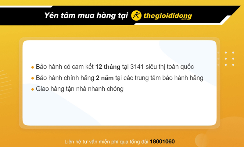 Chính sách bảo hành tại Thế Giới Di Động